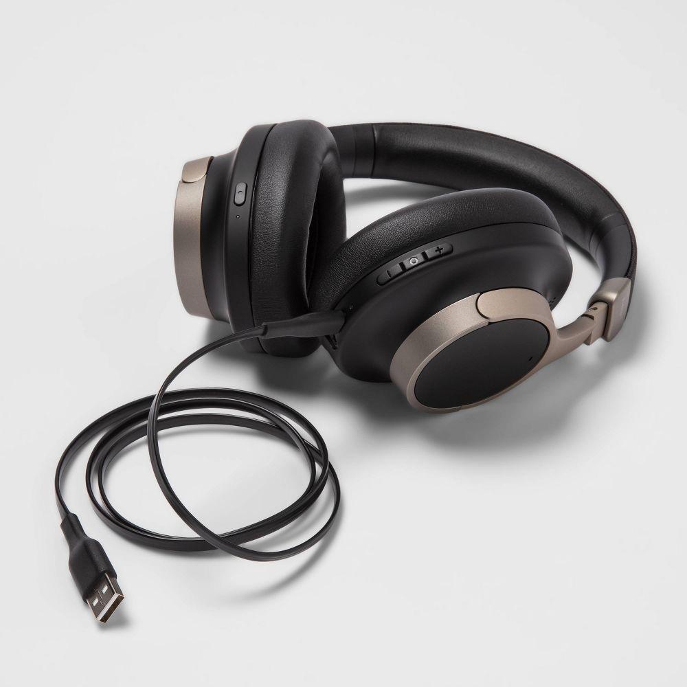 Heyday Active Noise Cancelling Bluetooth Wireless Over-Ear Headphones - Black