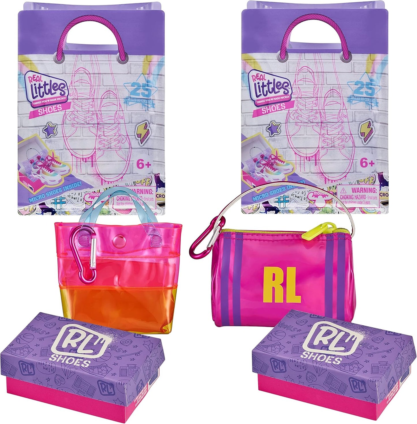 REAL LITTLES - Collectible Micro Sneaker & Handbag with Surprises! - Bundle Exclusive Multicolor