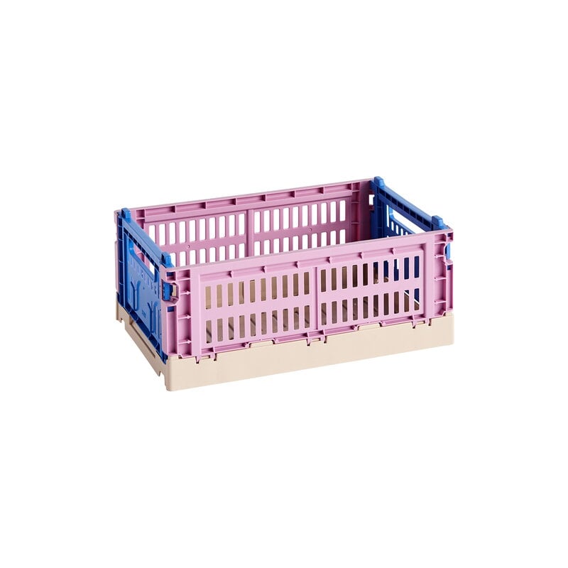 HAY Recycled Mixed Colour Crate - Small, Dusty Rose