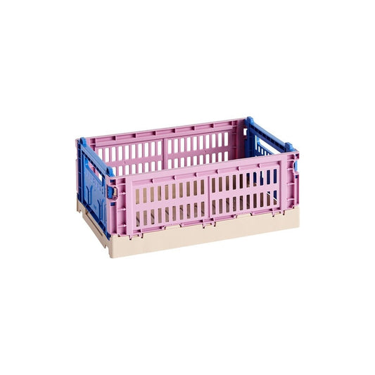 HAY Recycled Mixed Colour Crate - Small, Dusty Rose