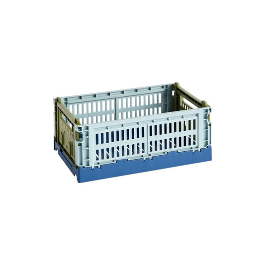 Recycled Mixed Colour Crate - Small, Dusty Blue100353002
