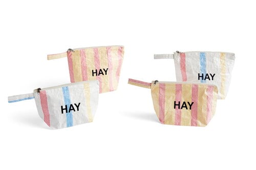 HAY Candy Stripe Wash Bag - Medium, Red/Yellow100391345
