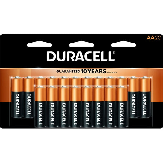 Duracell Coppertop AA Alkaline Batteries - 20 Pack