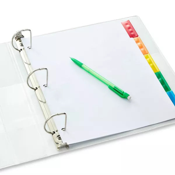 1.5" 3 Ring Binder Clear View White - up & upâ„¢
