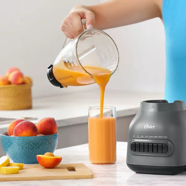 Oster Easy-to-Clean 700W Blender with 20 Oz Blend-N-Go Cup, Gray