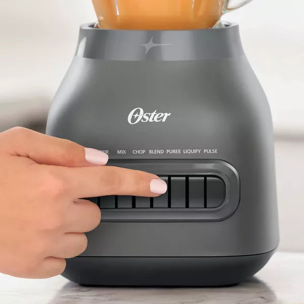 Oster Easy-to-Clean 700W Blender with 20 Oz Blend-N-Go Cup, Gray