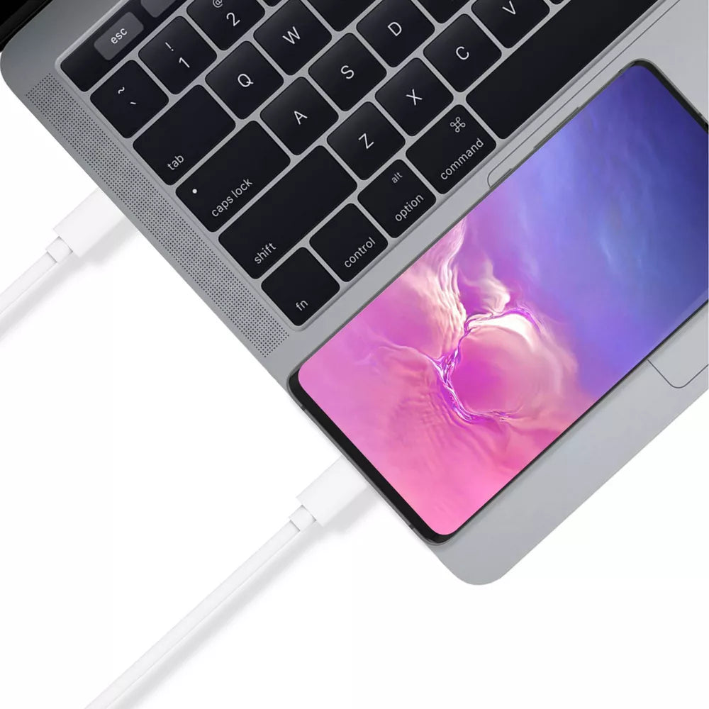 Just Wireless 12' USB-C to USB-C PVC Cable - White