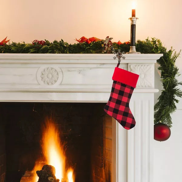Checkered Stocking Black and Red 