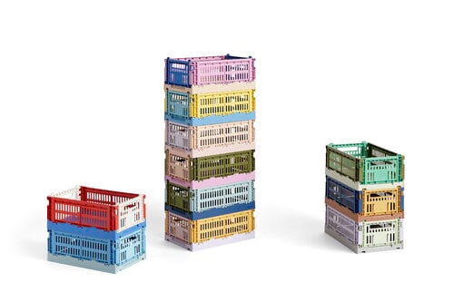Recycled Mixed Colour Crate - Small, Dusty Blue100353002