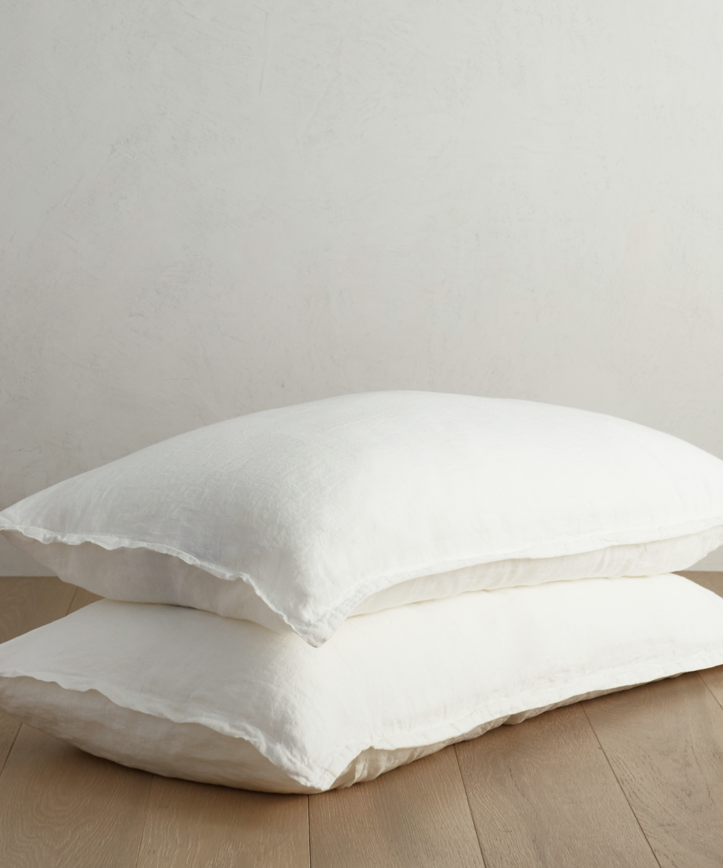 HAY DWR Linen Standard Shams, Set of 2, White