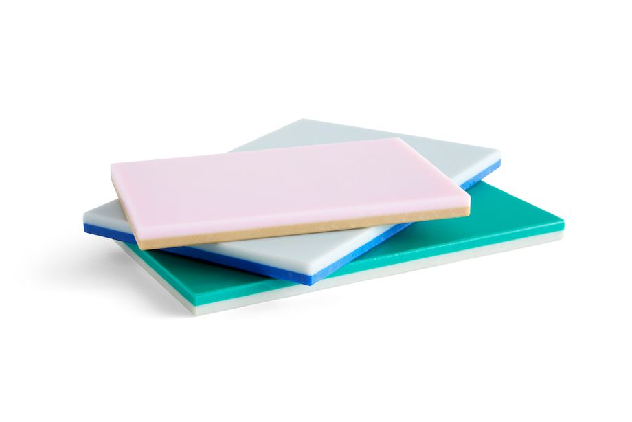 HAY Half & Half Chopping Board - Medium, Sand/Pink