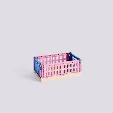 HAY Recycled Mixed Colour Crate - Small, Dusty Rose